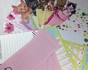 List pad, List paper, Planner list pages, Paper grab bag, things to remember, to do list, planner accessories, note pad, agenda accessories