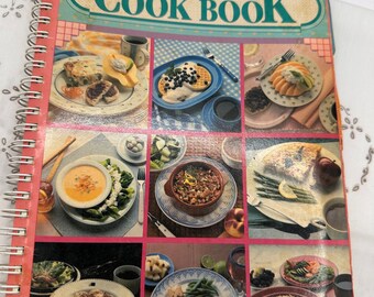 Vintage cookbook, Richard Simmons cookbook, cookbook recipes, retro graphics, used old cooking how too book, paper back cook book