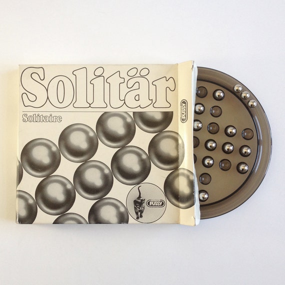 Pussy Solitar Vintage Solitaire Marble Jumping Game 1960s Etsy