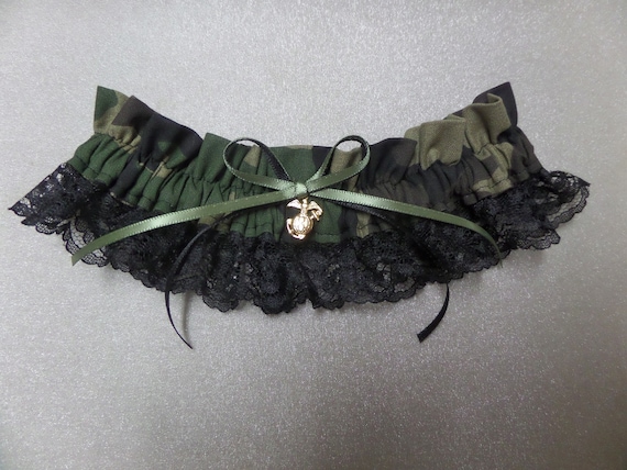 CHOOSE* U.S. Marines Corps charm Camouflage US Military fatigue Camo / red gold prom Wedding Toss keepsake garter  Marine Ring bearer pillow