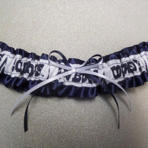 Dallas Cowboys Football  Wedding Toss prom keepsake garter w/ blue satin *see my other listing for a matching Ring Bearer pillow*