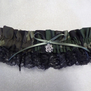 Choice* U.S. Army camouflage Wedding US Military Prom Wedding Toss keepsake fatigue camo Garter SEE my others for set or ring bearer pillow