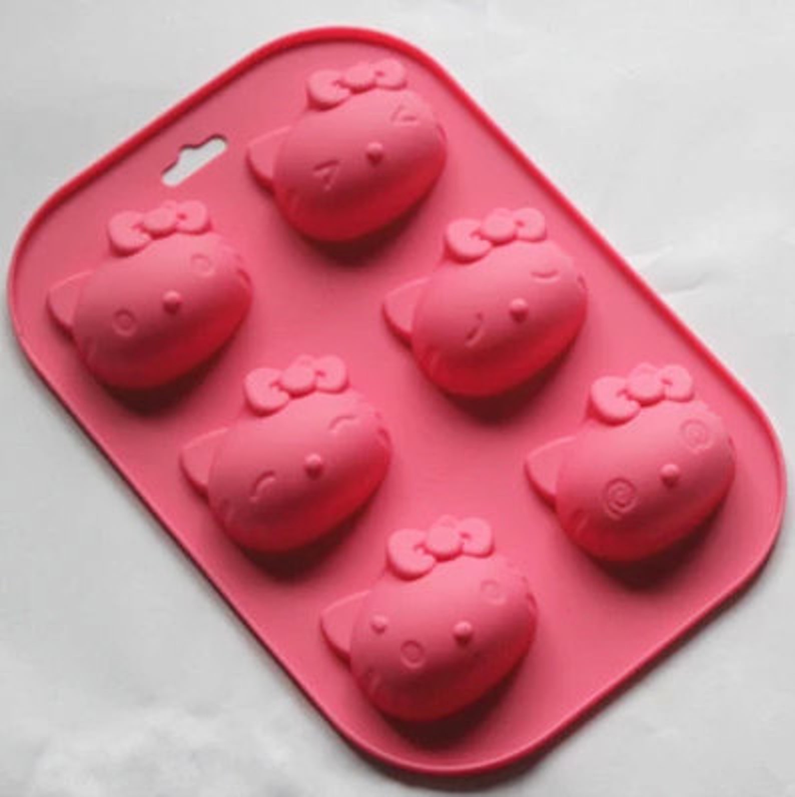 6hole Hello kitty Cake Mold Silicone Soap Mold Hello Kitty Etsy