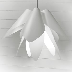 Nebula Flower Light Shade, White Lampshade, Modern Pendant Lighting, Made in UK