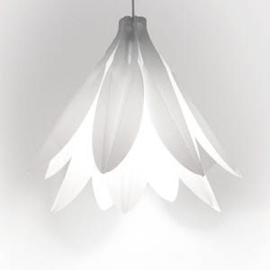 Lotus Flower Light Shade, White Lampshade, Modern Pendant Lighting, Made in UK