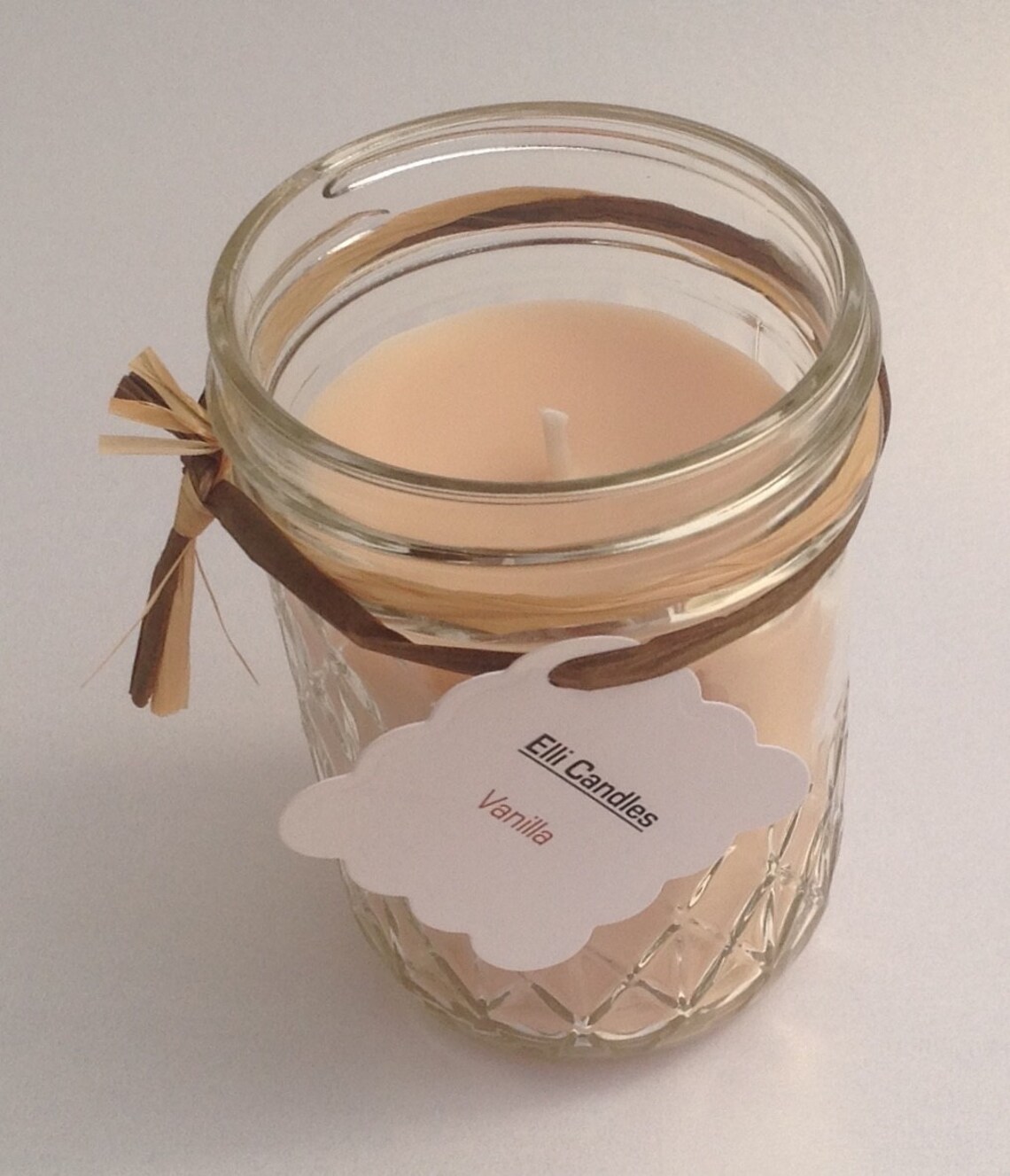 Scented candle in a quilted Kerr jar...option of either Etsy