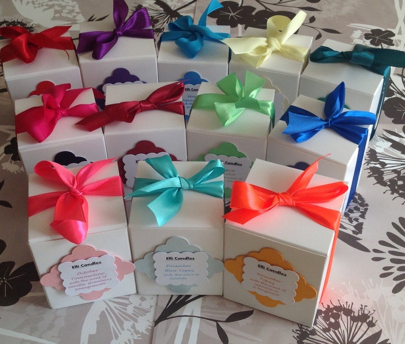 Birthstone Candles. Part of Our New Range With a Candle for Each Month