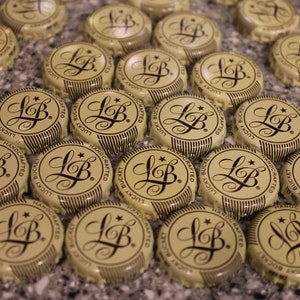 Buy One Get One FREE!! 100 Pcs LB Lucky Bucket Cream Beer Bottle Caps Free Fast Shipping!