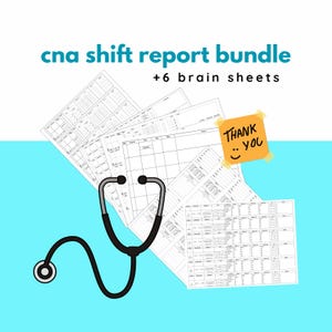 Stay Organized with 6 CNA Report Sheets | Perfect for 12 Patients | Medical Aide Bundle