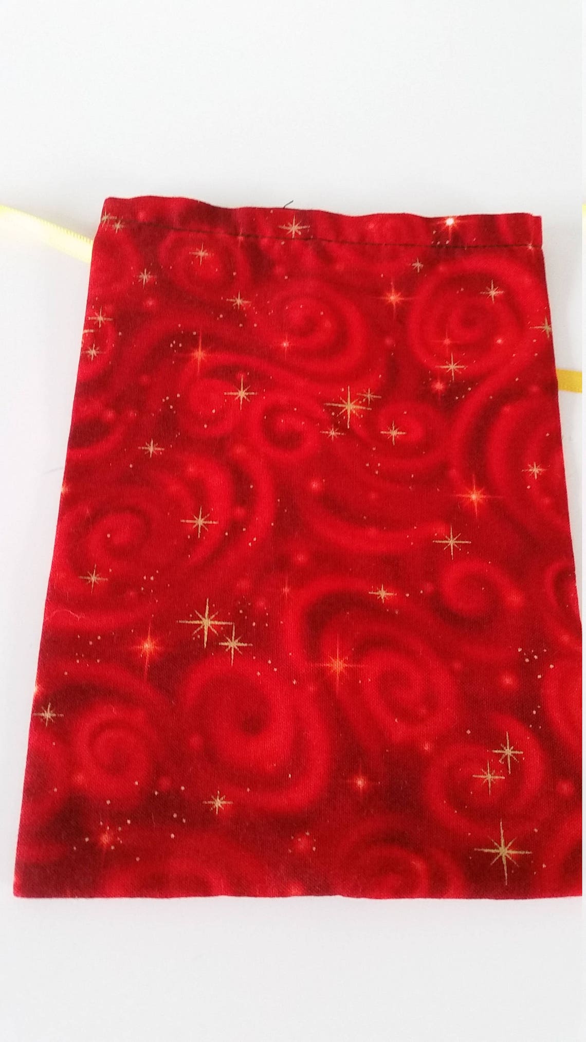 Stars and Swirls on Red Fabric Gift Bags / Treat Bags Etsy