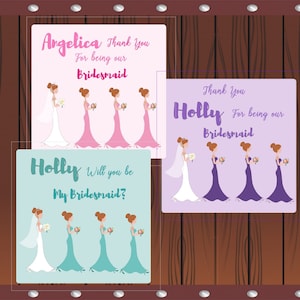 Personalised Bridesmaid Greetings Card - Will you be my bridesmaid , Maid Of Honour