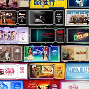 Entrada personalizada de recuerdo, regalo para conciertos de teatro y musicales (sobre incluido) para cumpleaños, Navidad y ocasiones especiales. imagen 2
