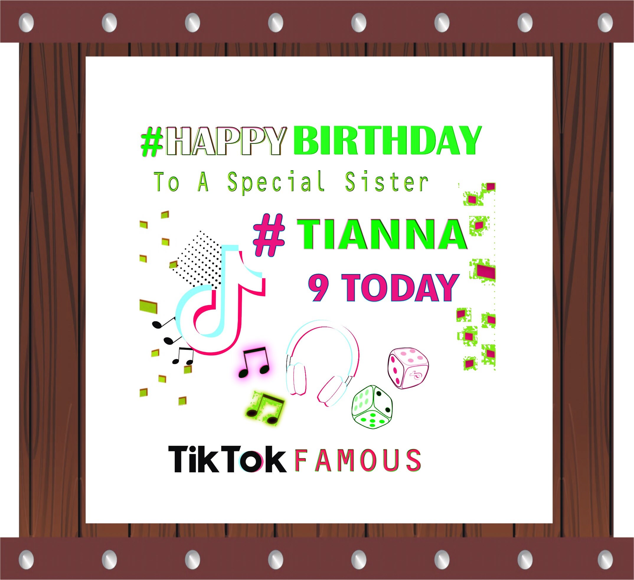 Personalised TikTok Card Greetings Card Etsy