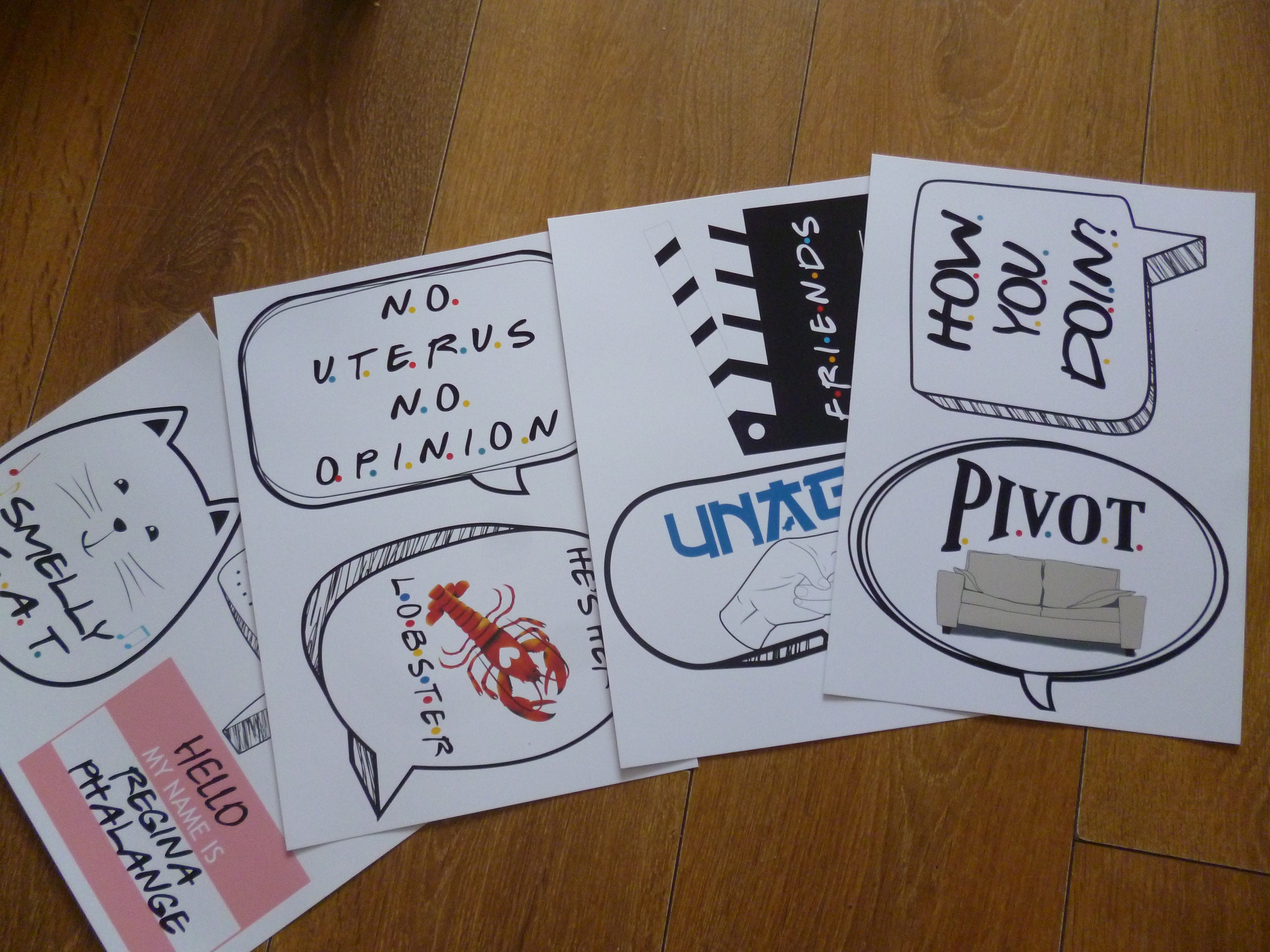 Friends Quotes Party Props Photo Booth Friends TV Show Etsy