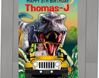 Personalised Dinosaur Jurassic Birthday Card A5, Size, Son. Nephew , Niece, Daughter, Godson