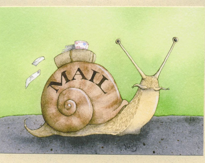 Snail Mail Greeting Card