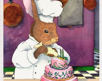 Rabbit (Garden Variety Birthday Cake) Birthday Card