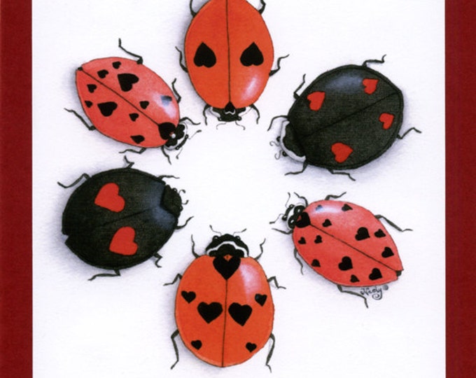 Ladybug Greeting Card, Ladybird (Love Bugs) Greeting Card