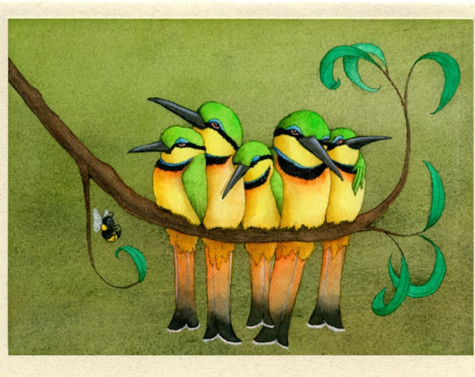 Little Bee-Eaters Greeting Card
