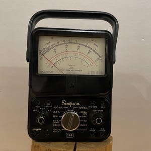 Vintage DIY must have for electricians, builders, makers!! — Simpson Voltage Meter 260 Series 5 – Fully Functional, Retro Testing Tool!
