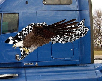 Racing Eagle Decals Etsy