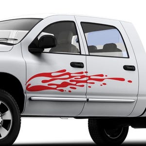 Mud splash vinyl truck decals set of 2