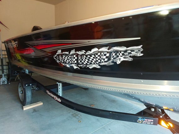 Checkered Flag Tear Auto Racing Graphics Set of 2 - Etsy