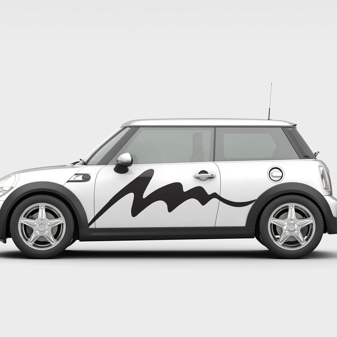 Car Side Decals, Large Vinyl Vehicle Decals, Wave Stripes, Set of 2 Etsy