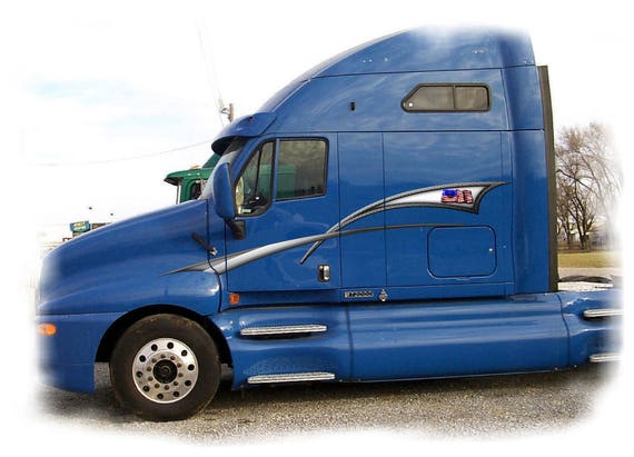 Car Truck Side Decals Vinyl Cut Wave Stripes Semi Trailer Graphics Style#1