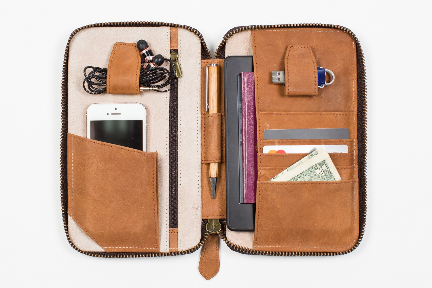 Travel Wallet - Nappa Leather - Tropical Macaw - Tealwing