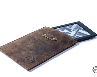 Cuero KINDLE PAPERWHITE CASE Funda personalizada Monogram funda genuina marrón real bronceado hecho a mano Amazon