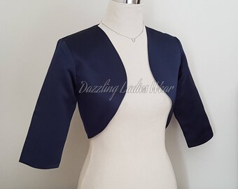 navy blue bolero jacket