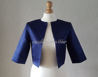navy blue bolero jacket