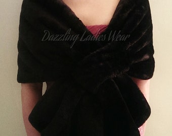 Faux fur stole | Etsy