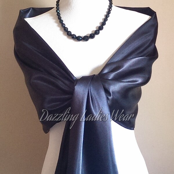 textured satin shawl