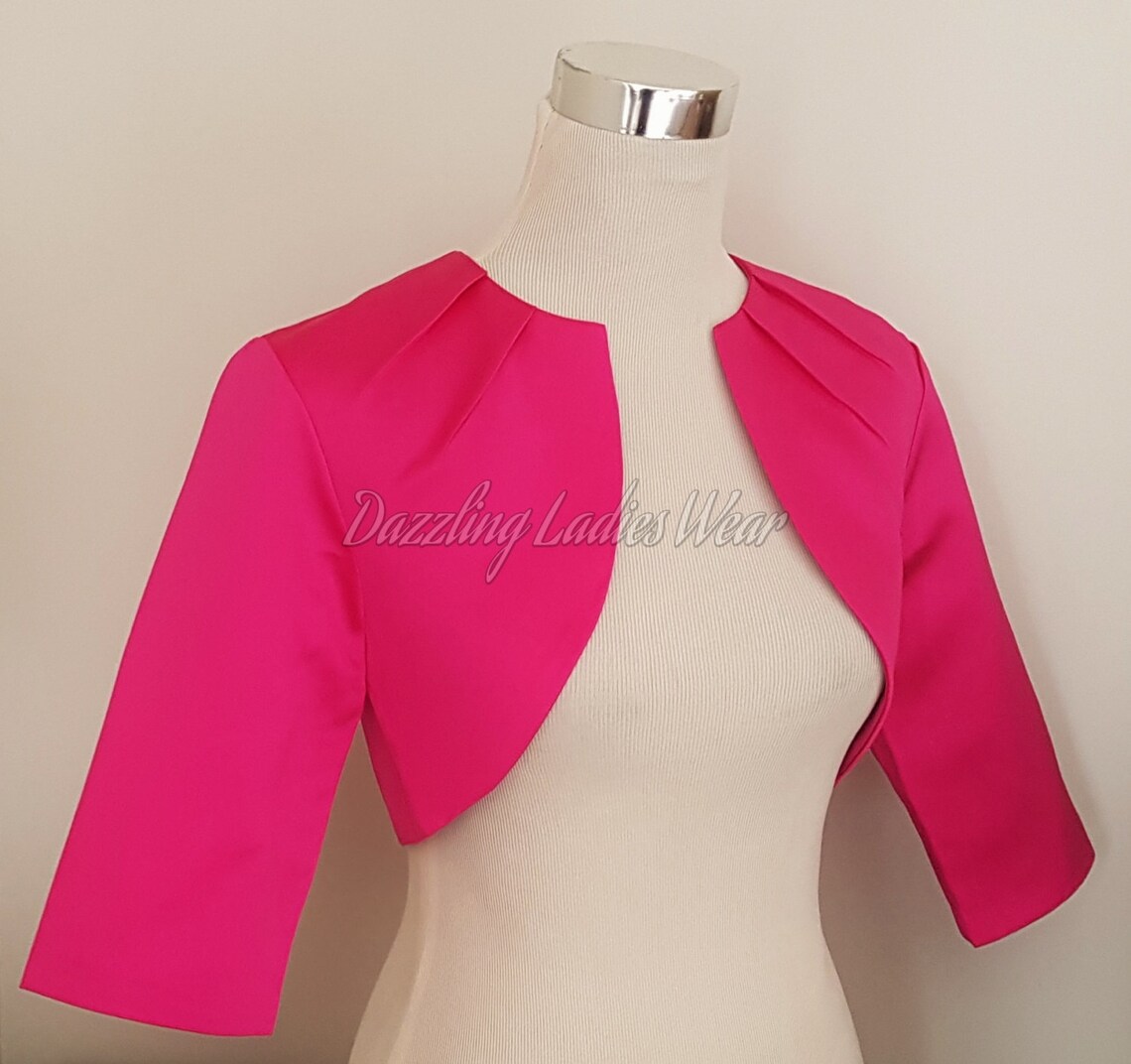 Pink Satin Bolero Fully Lined UK 426/US 122 Shrug/cropped Etsy UK