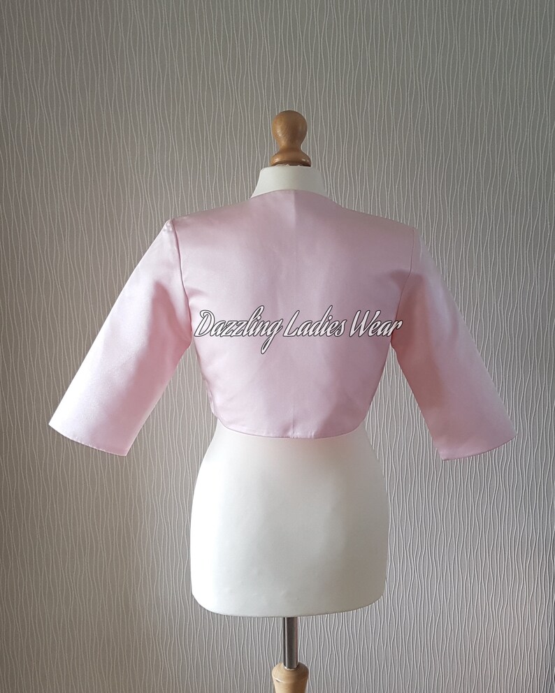 Baby Pink Satin Bolero Fully Lined UK 426/US 122 Etsy UK