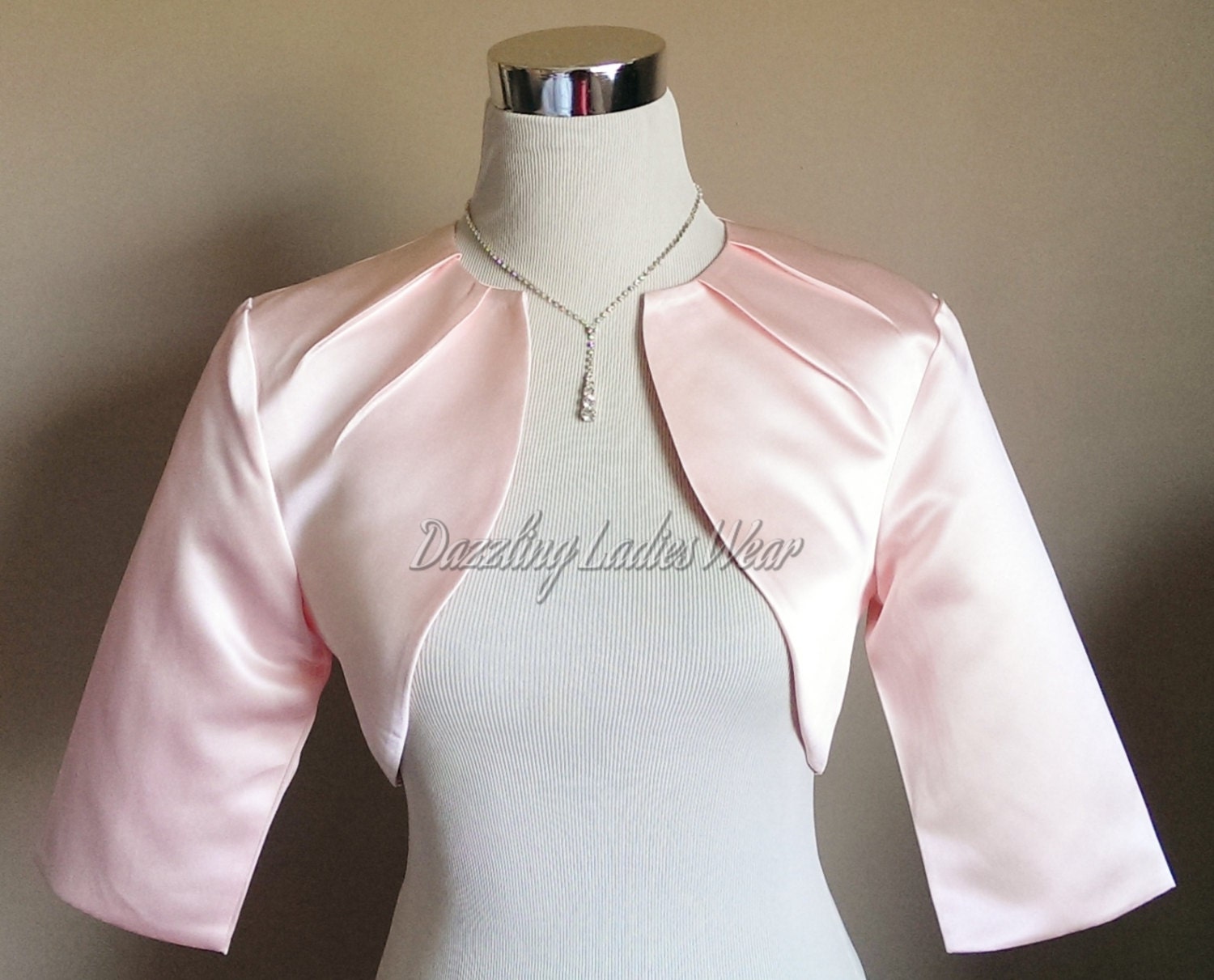 Pink satin bolero jacket deals