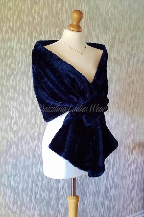 navy stole wrap