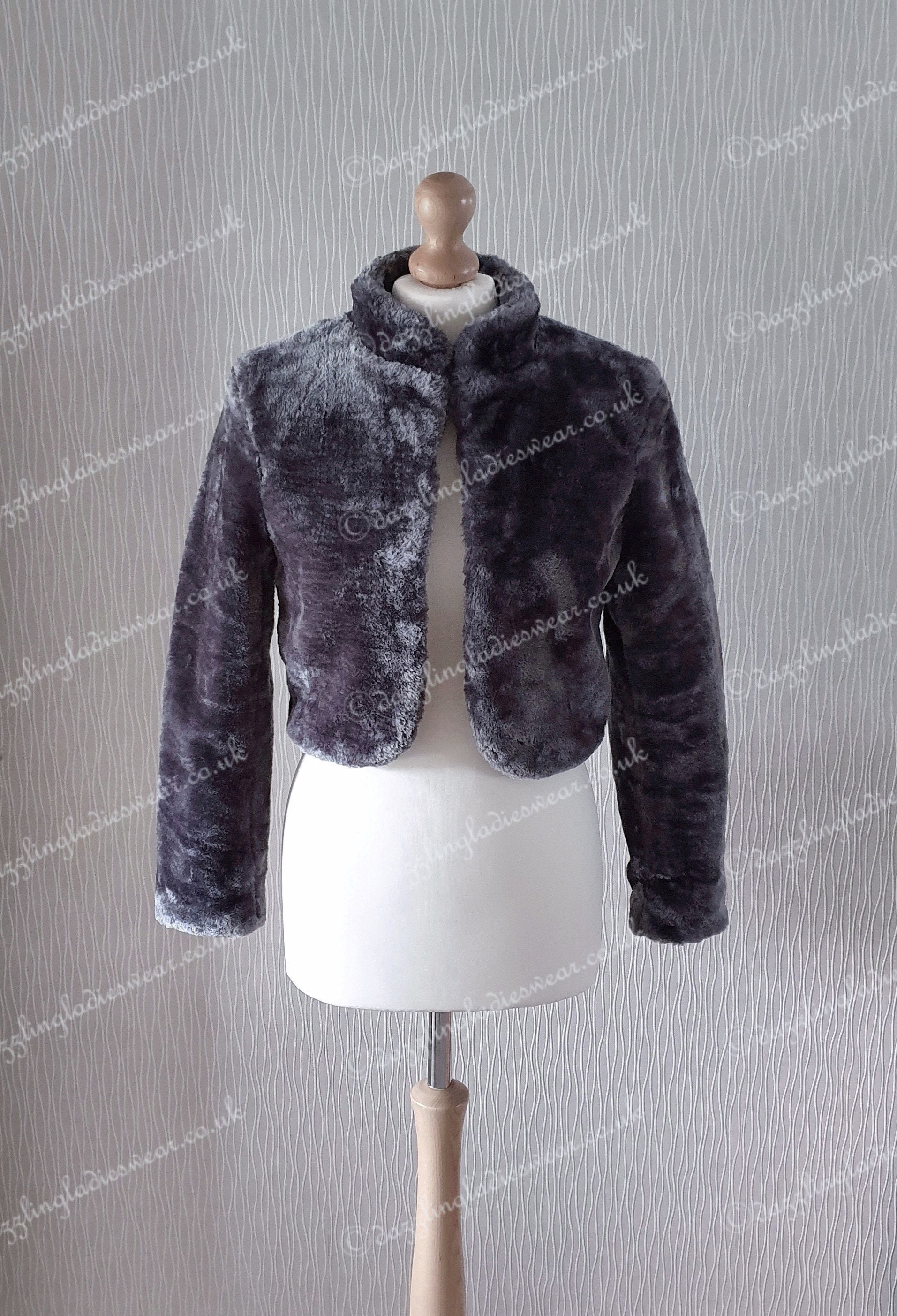 Navy faux fur bolero 2025
