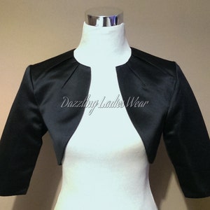 Black satin bolero deals