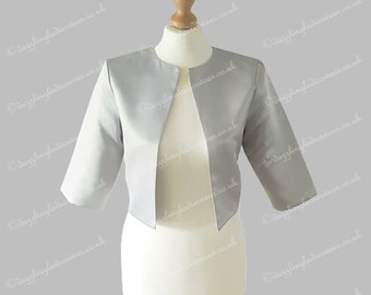 Boléro Gris Métallisé Per Una – Taille L, En Maille, Sans Fermeture – Occasion TB