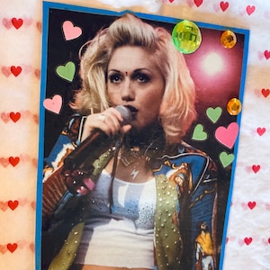 Gwen large collage magnet ~ early days w/ No Doubt ~ 9 x 6 gift magnet