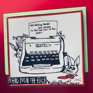 Punk Poetry magnet ~ promotional from 2018 ~ Poems from The Edge by Johnny Scarlotti and CRK ~ RaVenGh o st  Press
