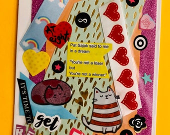 Poem collage magnet ~ Super fun ~ One of a Kind ~ 4 x 6 ~ Signed on back ~ Eight by Casey Renee Kiser