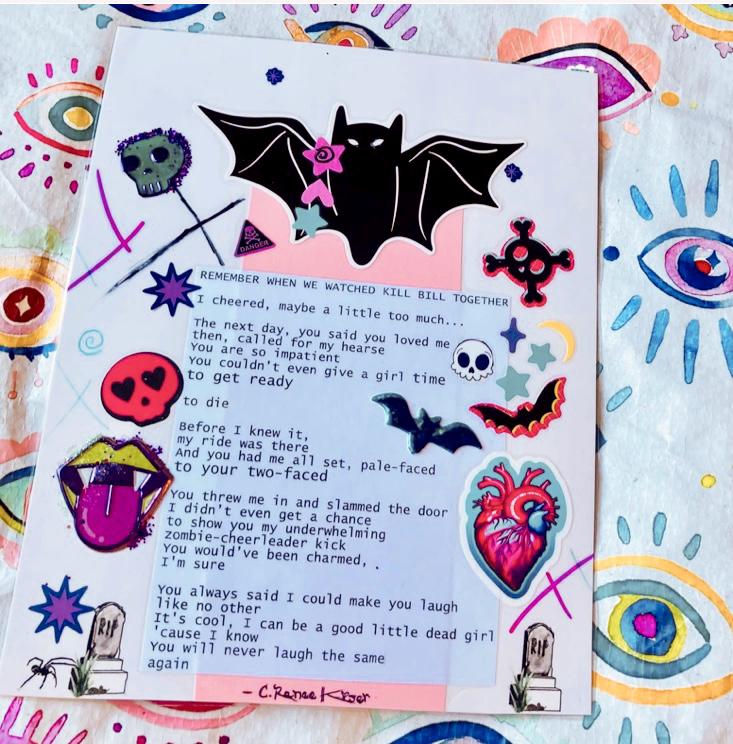 3D Punk Poetry Broadside ~ Collage Style ~ Memento Mori ~ Indie Press ...