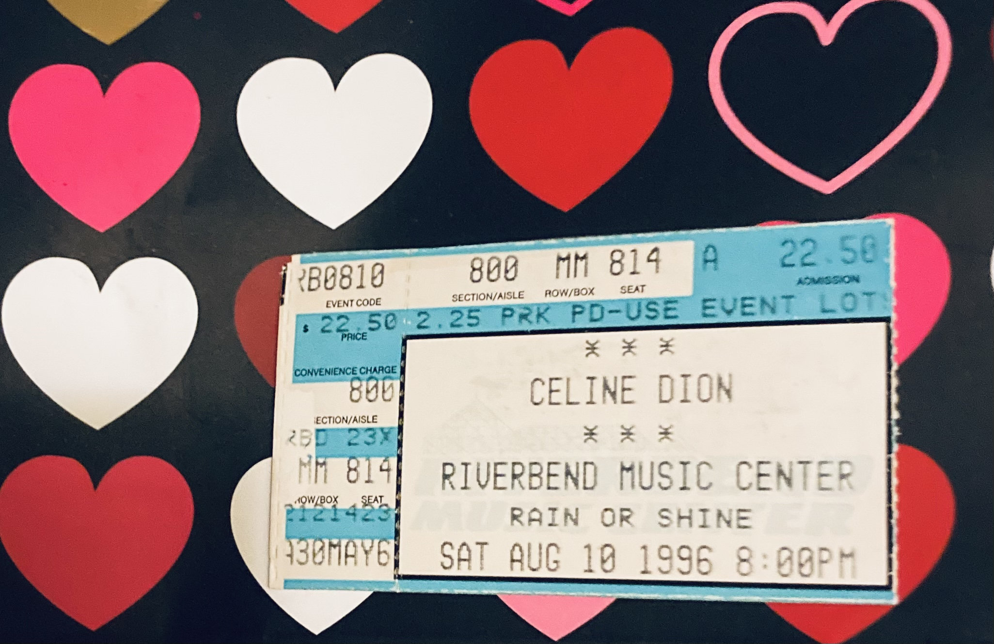 Celine Dion Ticket Stub Cincinnati OH 1996 Used Ticket Mint Condition Nostalgia Etsy
