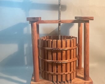 Vintage Pine Wine Press Works Well Also Bar Or Farmhouse Decor *Ask us for the lower UPS shipping cost.*