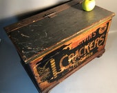 c1890 Nabisco Marvin s Crackers Wood Box Advertising Crate National Biscuit Co.