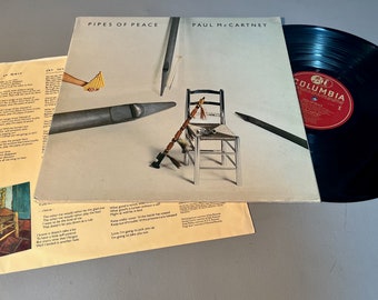 1st Pressing (1A) Paul McCartney Pipes of Peace Album 1983 Early Columbia Label QC39149 Stereo